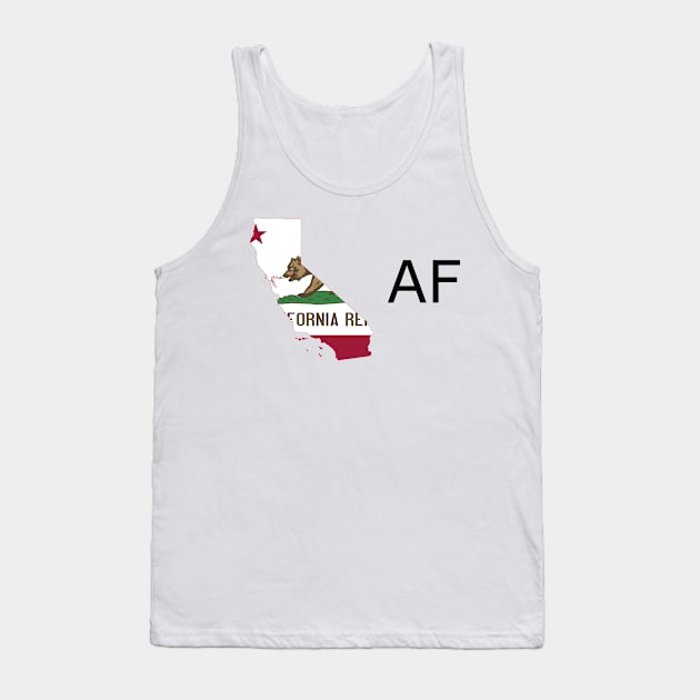 California Flag State Outline AF (black) Tank Top by Big Term Designs